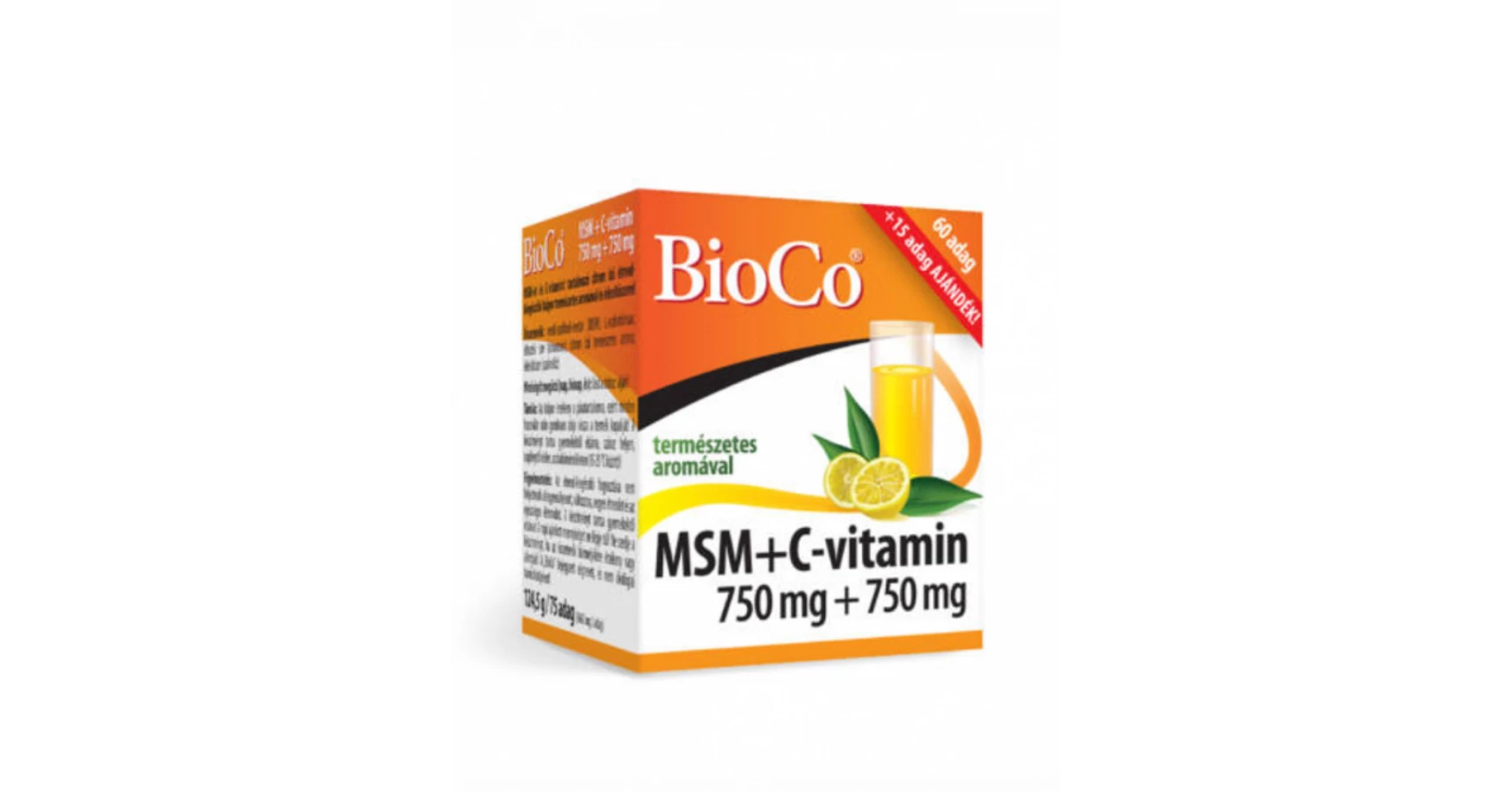 BioCo MSM + C Vitamin 750mg + 750mg Italpor