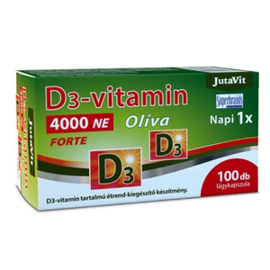 Jutavit D3-vitamin Olíva 4000NE Forte lágykapszula 100X 