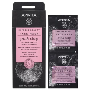 APIVITA Express tisztító arcmaszk - Rózsaszín agyaggal 2x8ml