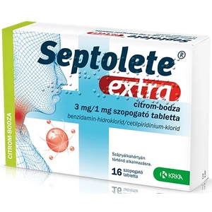 Septolete Extra Citrom-bodza 3mg/1mg Szopogató Tabletta 16x
