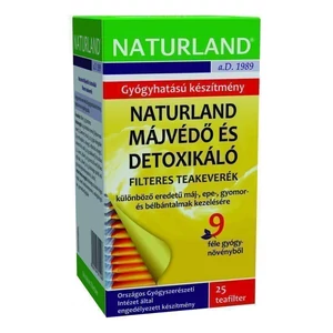 NATURLAND Májvédő és detoxikáló teakeverék filteres 25x1,5 g