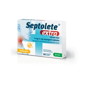 Septolete extra citrom-méz 3 mg/1 mg szopogató tabletta 16x