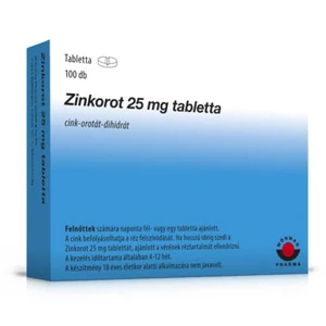 ZINKOROT 25 MG TABLETTA 100X