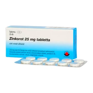 ZINKOROT 25 MG TABLETTA 20X