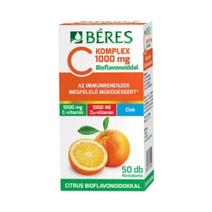 Béres C Komplex 1000mg +D3+cink Filmtabletta 50x