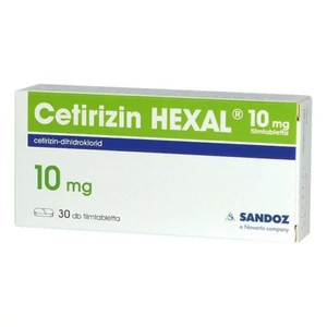 CETIRIZIN HEXAL 10 MG FILMTABLETTA 30X