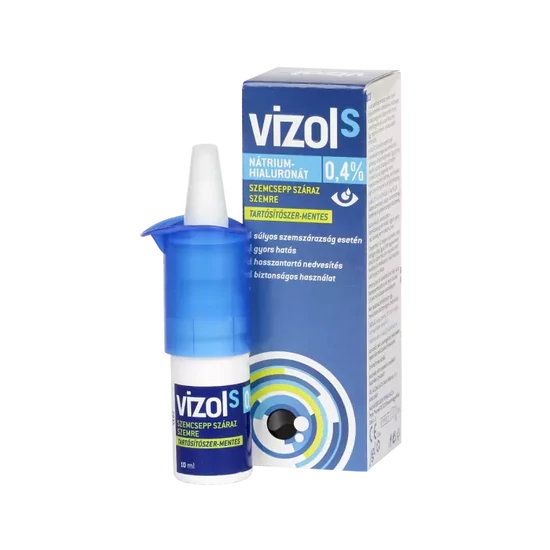 Vizol S 0,4% oldatos szemcsepp száraz szemre 10ml