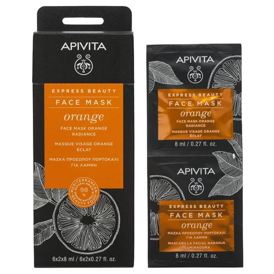 APIVITA Express ragyogást adó arcmaszk - Naranccsal 8ml