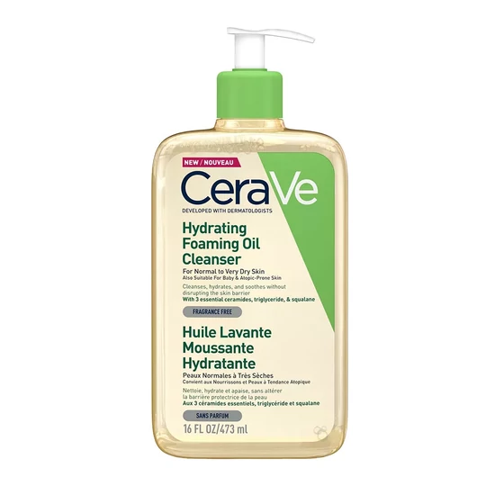 CERAVE Hidratáló, habzó, olajos tisztító (473ml)