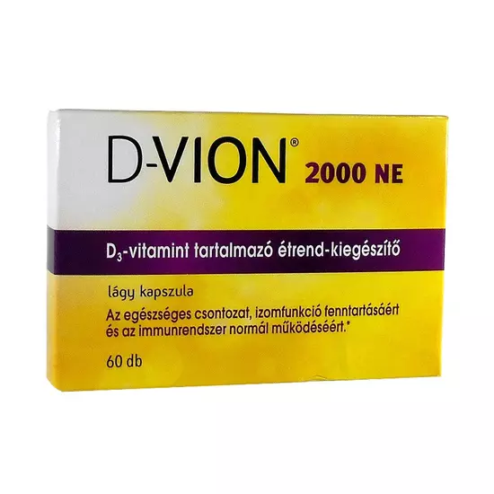 D-VION 2000NE D3-vitamin étrend-kiegészítő kapszula 120x