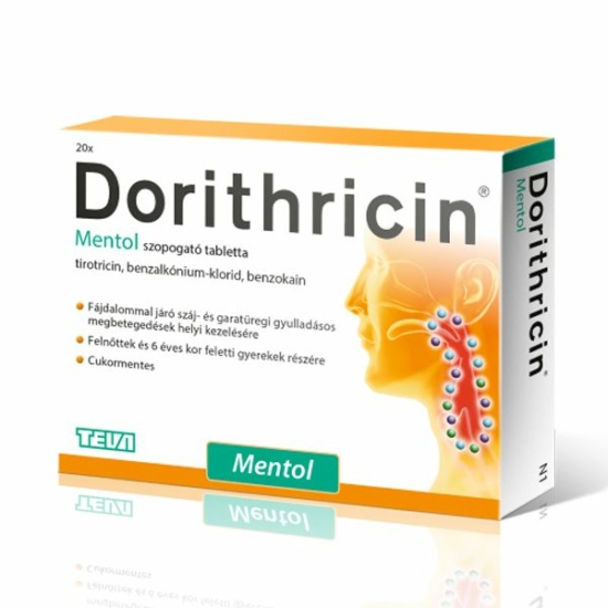 Dorithricin Szopogató Tabletta Mentolos 20x