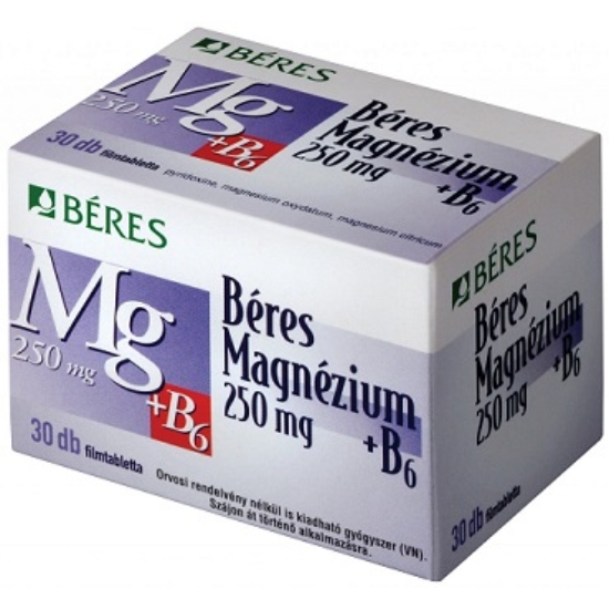 Béres Magnézium 250mg+B6 Filmtabletta 30x