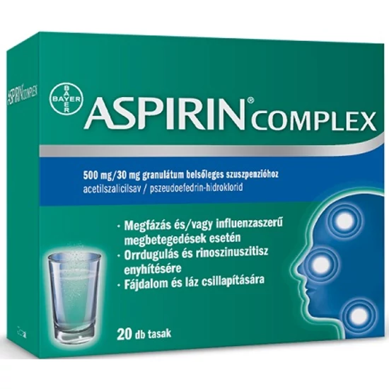 Aspirin Komplex 500mg/30mg Granulátum 20x