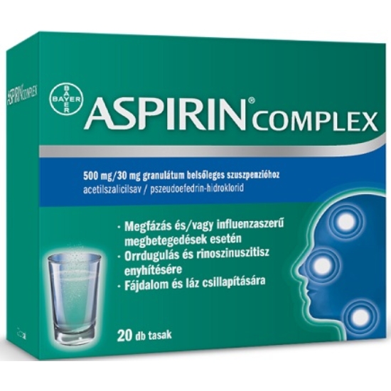 Aspirin Komplex 500mg/30mg Granulátum 20x