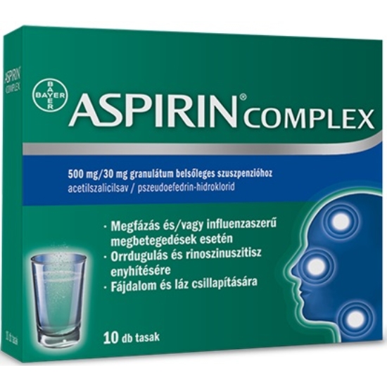 Aspirin Komplex 500mg/30mg Granulátum 10x