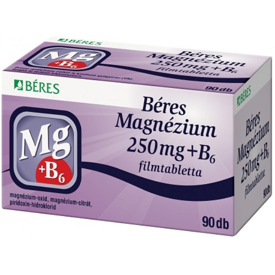 Béres Magnézium 250mg+B6 Filmtabletta 90x