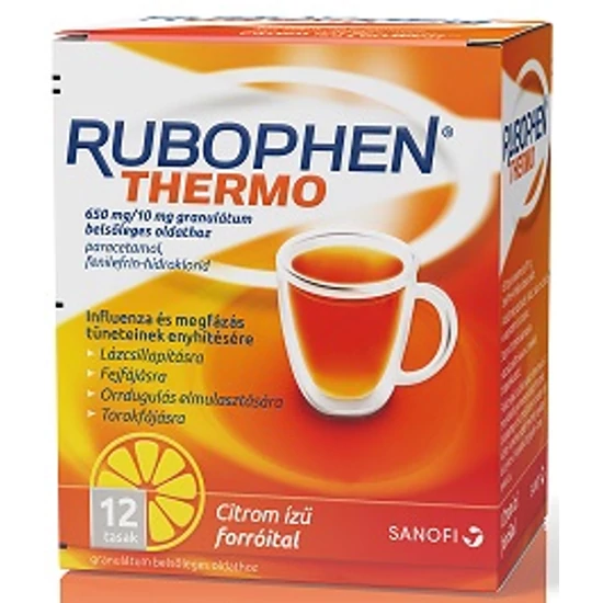 Rubophen Thermo 650mg/10mg Granulátum Belsőleges Oldathoz 12x