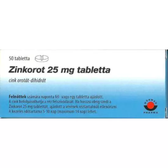 Zinkorot 25 Mg Tabletta 50x
