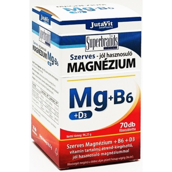 Jutavit Szerves Magnézium+ B6+ D3 Vitamin Filmtabletta 70x