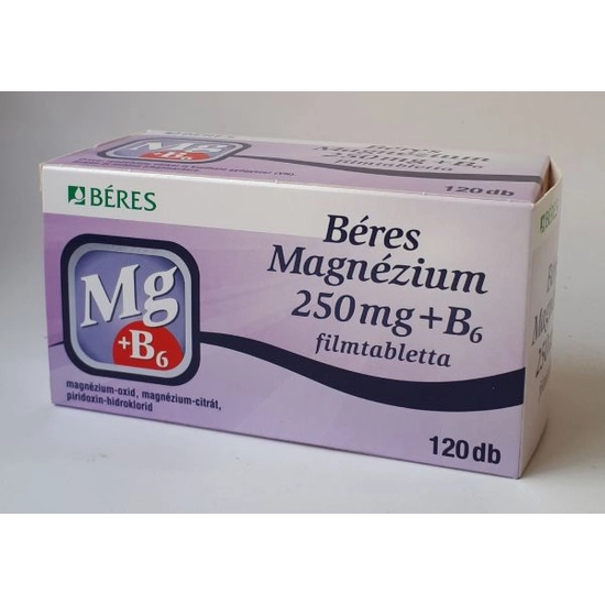 Béres Magnézium 250mg+B6 Filmtabletta 120x