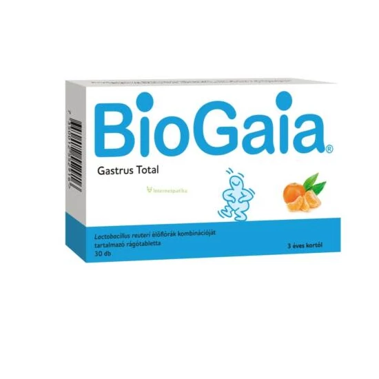 Biogaia Gastrus Total Rágótabletta 30x