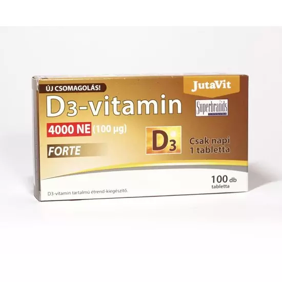 JutaVit D3 vitamin 4000NE (100µg) FORTE tabletta 100db