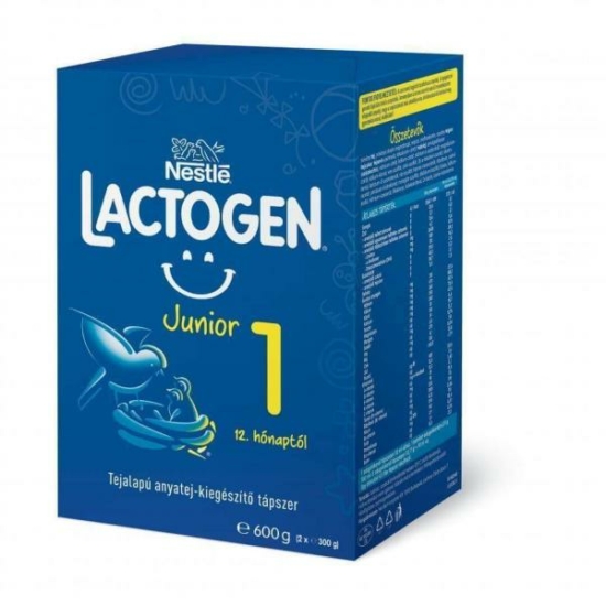 Lactogen Junior 1 tejalapú anyatej-kiegészítő tápszer 12. hónaptól 600 g