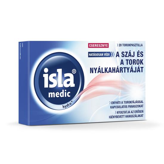 Isla-Medic Hydro+ Torokpasztilla Cseresznye