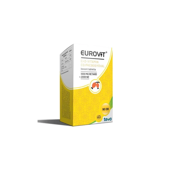 EUROVIT C+D VITAMIN CSIPKEBOGYÓVAL BEVONT TABLETTA 90X 
