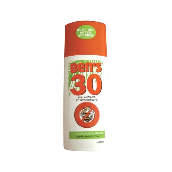 BEN'S 30 KULLANCS ÉS SZÚNYOGRIASZTÓ PUMPÁS 100ML