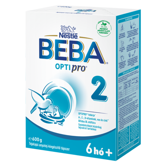 Beba Optipro 2 tejalapú anyatej-kiegészítő tápszer 6 hónapos kortól 600g