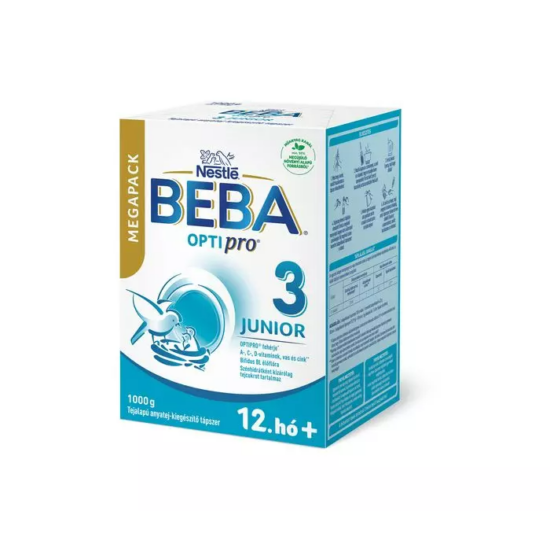 BEBA OPTIpro 3 Junior tejalapú anyatej-kiegészítő tápszer 12. hónaptól 1000g