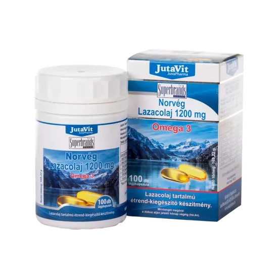 JutaVit Norvég Lazacolaj Omega-3 kapszula 100x