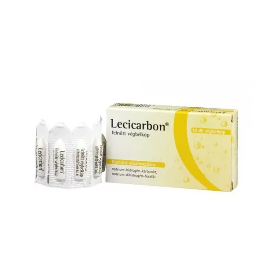 Lecicarbon végbélkúp felnőtteknek 10x