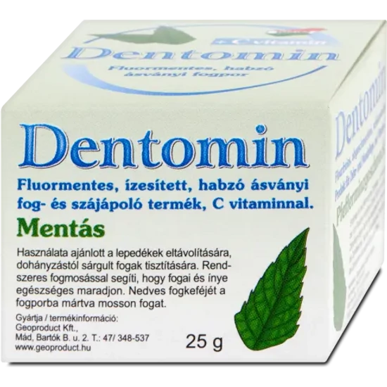 Dentomin Fogpor habzó, mentás, 25 g