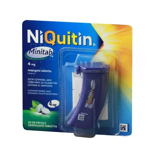 NiQuitin Minitab 4 mg préselt szopogató tabletta 20x