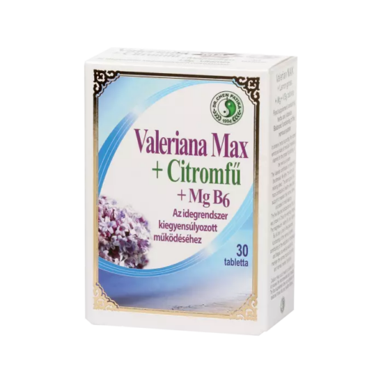 DR.CHEN Valeriana MAX+citromfű+B6 tabletta 30x