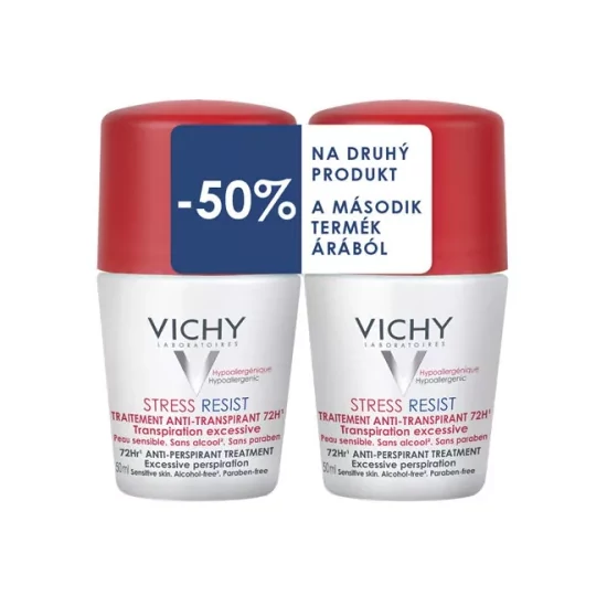 VICHY Stress Resist izzadságszabályozó golyós dezodor 72 órás duopack (2x50ml)