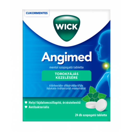 Wick Angimed szopogató tabletta mentol 24x