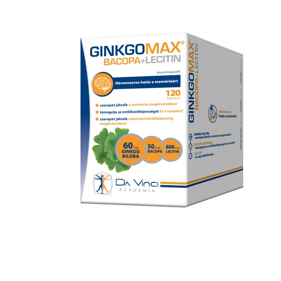 GinkgoMAX + Bacopa + Lecitin lágyzselatin kapszula 120x