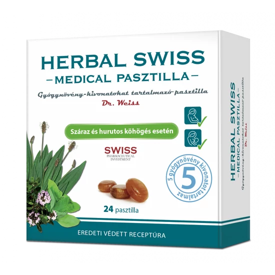 Herbal Swiss Medical pasztilla 24x