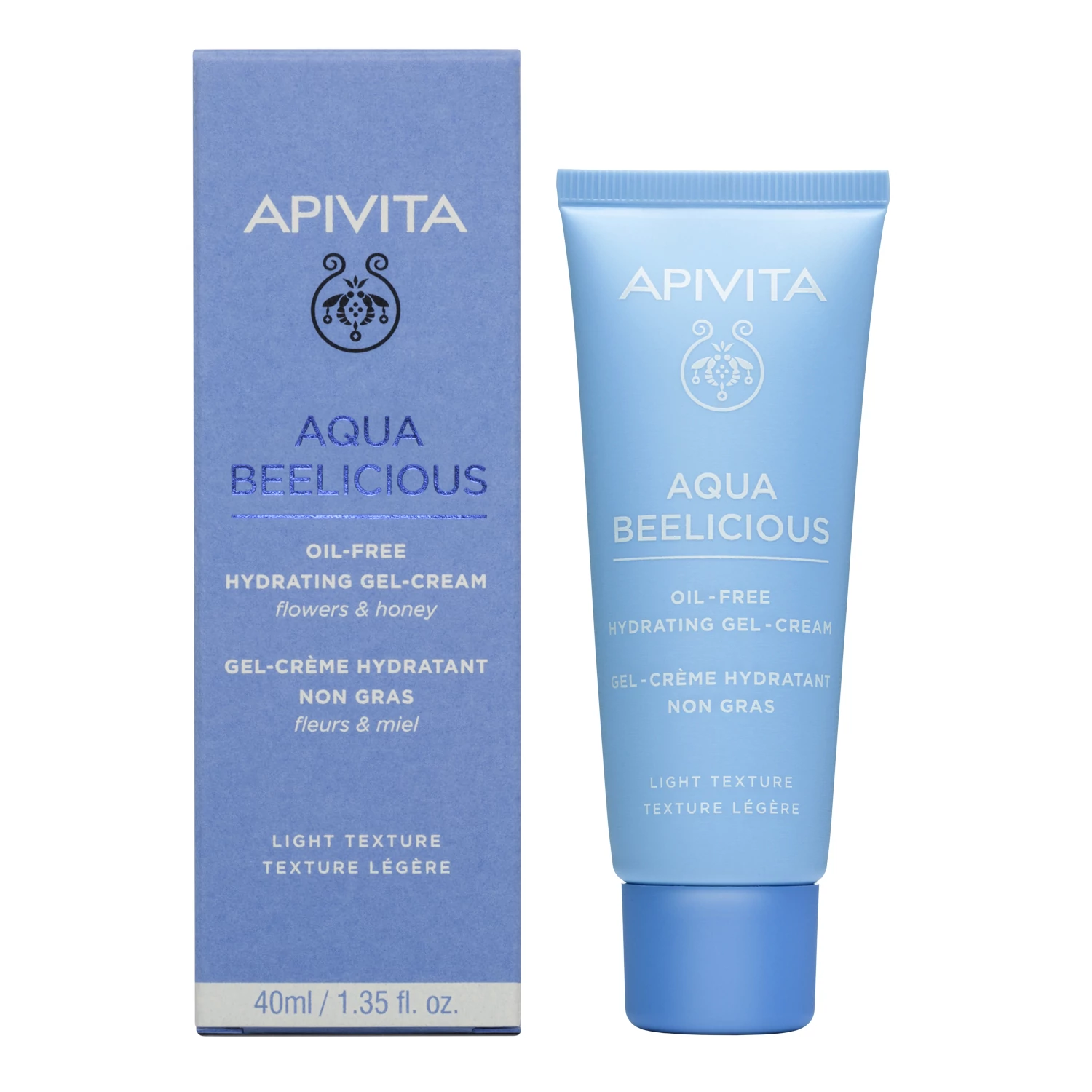 APIVITA AQUA BEELICIOUS Hidratáló Gél-krém LIGHT 40ml Zsíros/kombinált bőrre