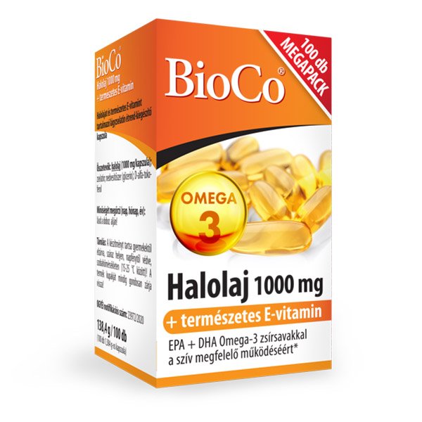 Bioco Halolaj 1000mg + E-vitamin lágy kapszula 100x