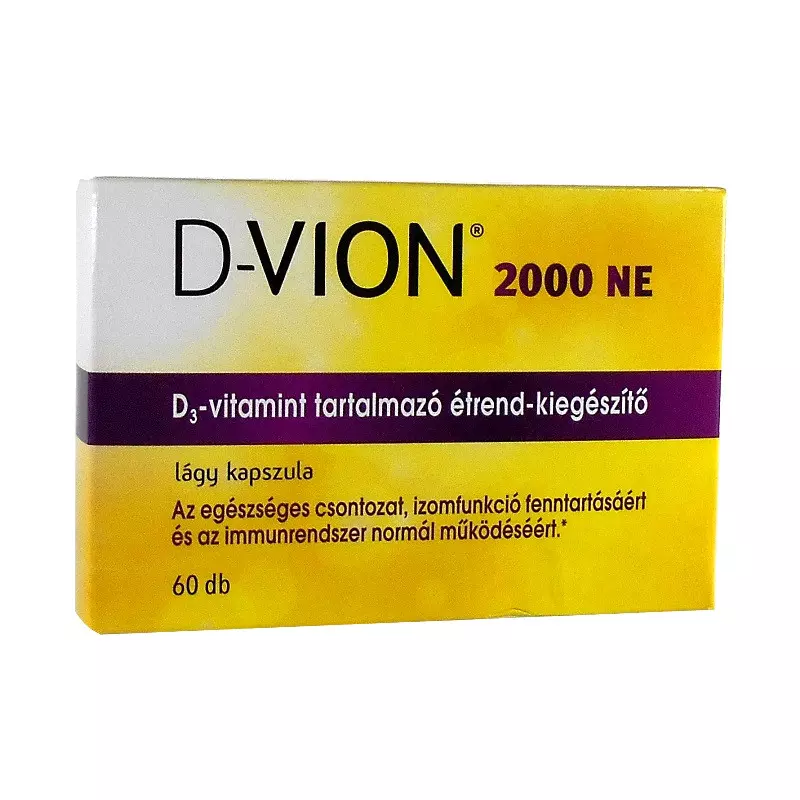 D-VION 2000NE D3-vitamin étrend-kiegészítő kapszula 120x