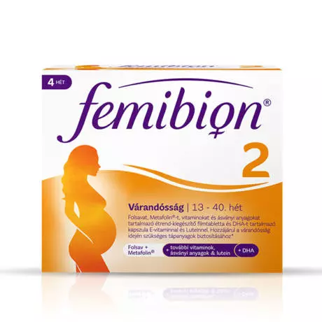 Femibion 2 Várandósság étrend-kiegészítő 8 heti adag, 56 db kapszula+56 db tabletta