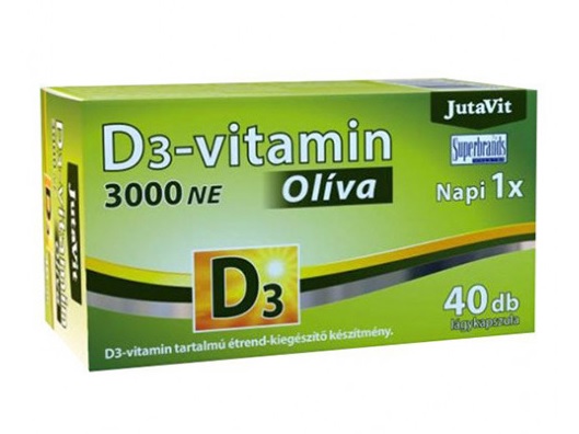 Jutavit D3 Vitamin 3000NE Oliva Kapszula 40x