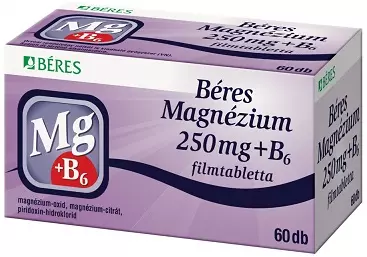 Béres Magnézium 250mg+B6 Filmtabletta 60x