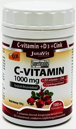 Jutavit C-vitamin 1000mg + D3 Vitamin Retard Tabletta 100x