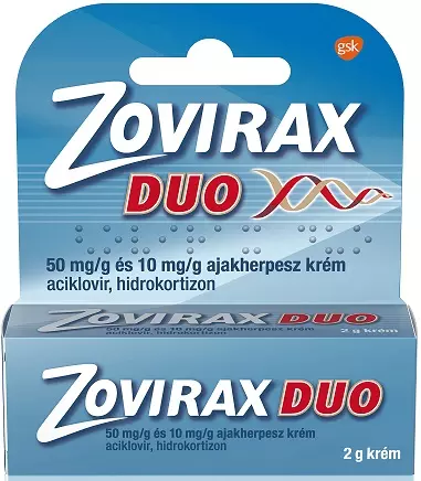 Zovirax Duo 50mg/G+10mg/G Ajakherpesz Krém 1x2g Al Tu