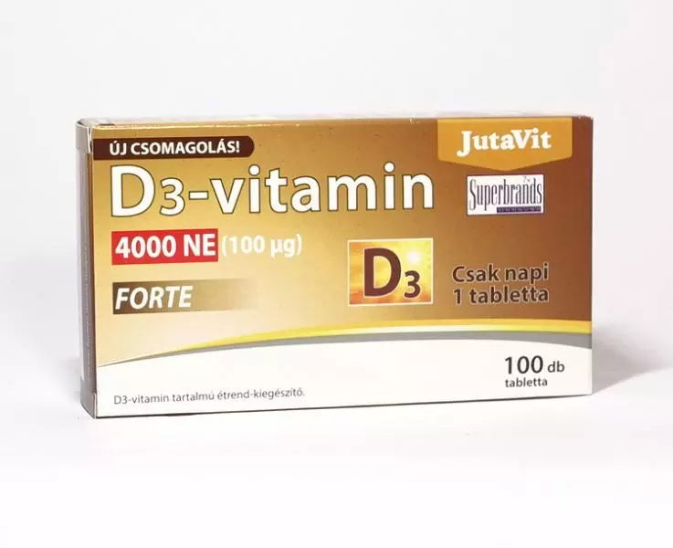 JutaVit D3 vitamin 4000NE (100µg) FORTE tabletta 100db